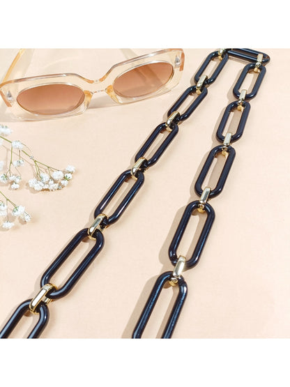 Velra - Minimalist Black Chain Style Eyeglass Strap