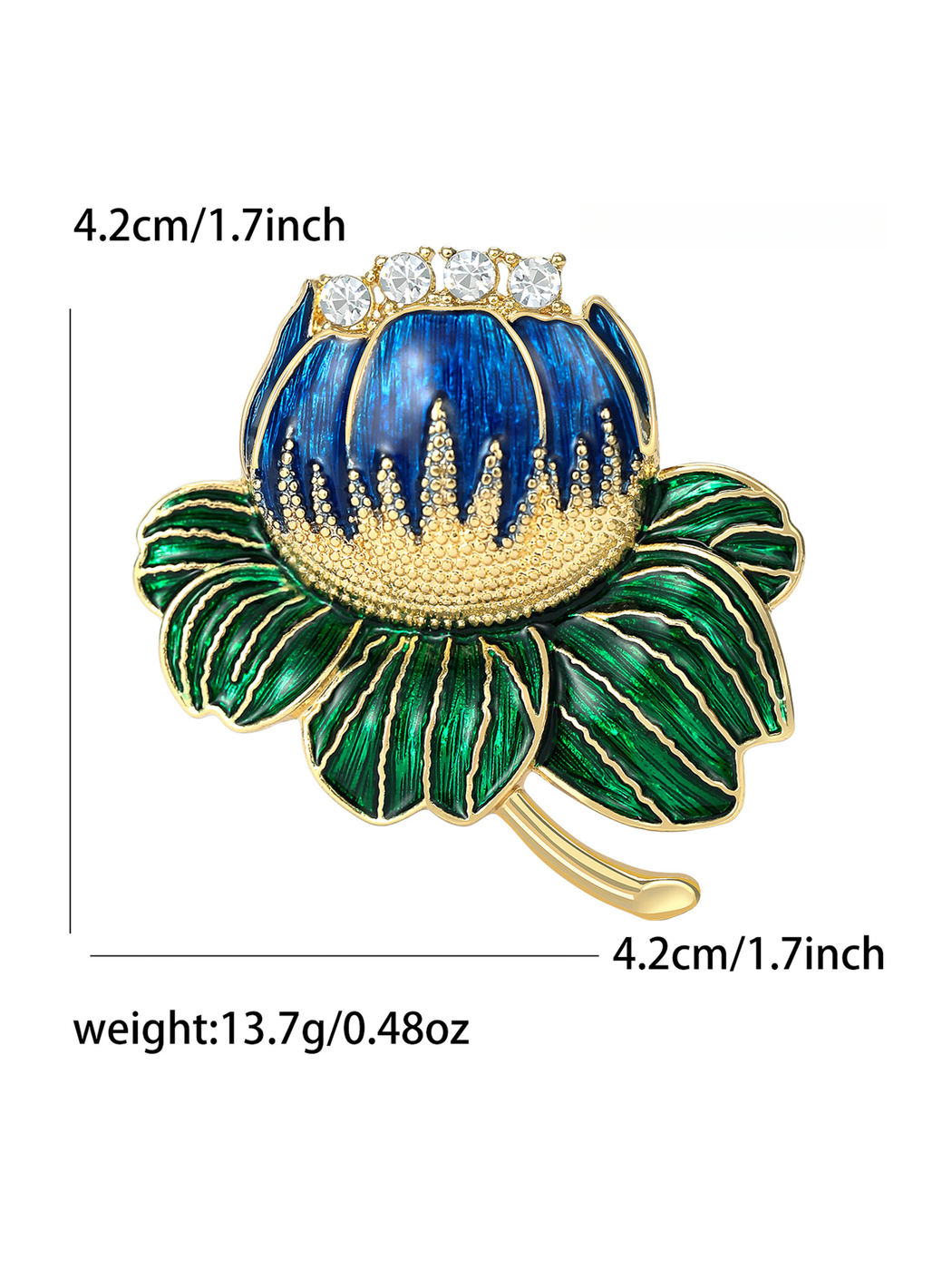 Brovia - Lotus Flower Alloy Decorative Brooch