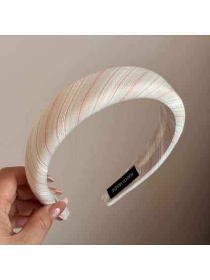 Gifty - Irregular Stripe Wrapped Headband and Scrunchie