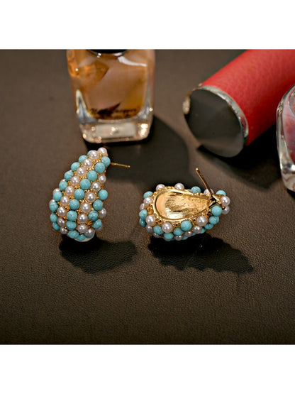 Earedge - Luxe Resin-Inlaid Earrings