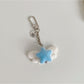 Keypus - Flocked Angel Wing Five-Point Star Keychain