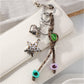 Keypus - Leopard Print Heart and Star Key Ring Charm