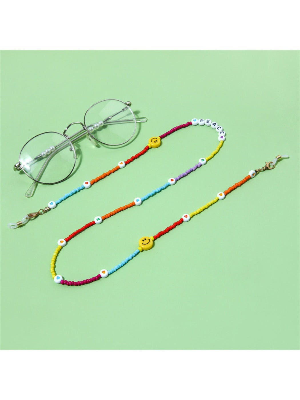 Velra - Colorful Beaded Smiley Face Eyeglass Strap