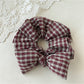 Gifty - Plaid Bow Scrunchie Hair Tie