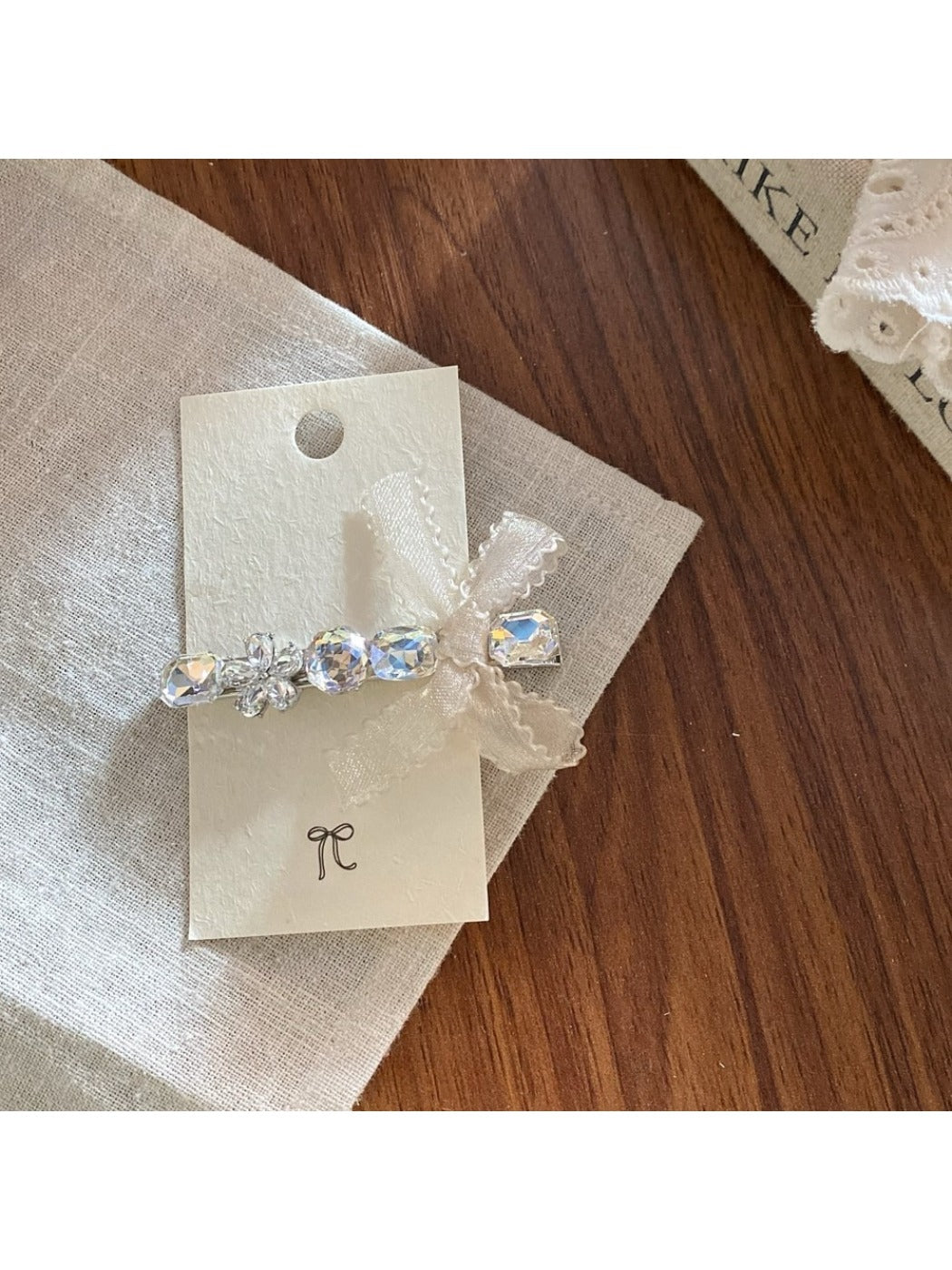 Beau - Elegant Beaded Bow Hair Clip
