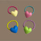 Gifty - Woven Heart Detail Polyester Hair Tie