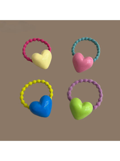 Gifty - Woven Heart Detail Polyester Hair Tie