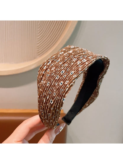 Gifty - Floral Print Fabric Wide Women's Headband