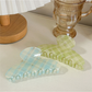 Beau - Plaid Half Circle Glossy Claw Clip