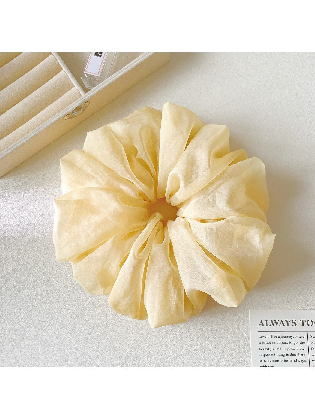 Close-up of Gifty Pure Simple Mesh Scrunchie showing mesh texture