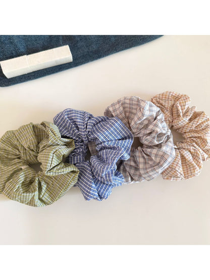 Gifty - Plaid Polyester Fabric Scrunchie