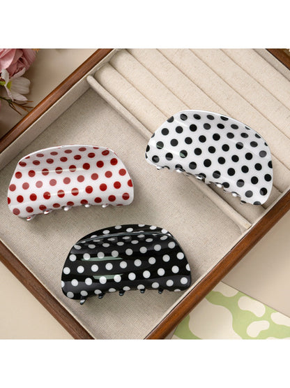 Beau - Minimalist Polka Dot Shark Claw Clip