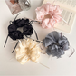 Gifty - Sweet Ruffled Bow Ribbon Ponytail Scrunchie
