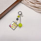 Keypus - Cartoon Beaded Printed Bag Charm Keychain
