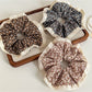 Gifty - Floral Lace Trim Polyester Fabric Scrunchie
