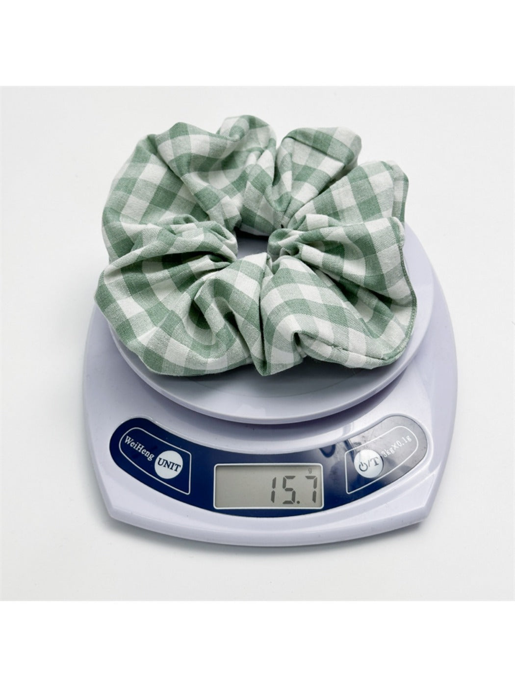 Gifty - Floral Checkered Hair Scrunchie