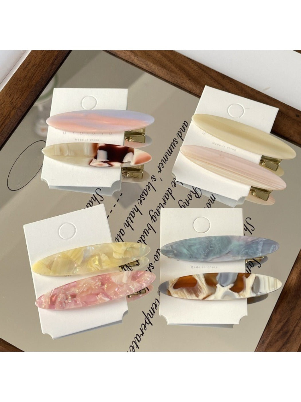 Beau - Spring Summer Ombre Hair Clips Set
