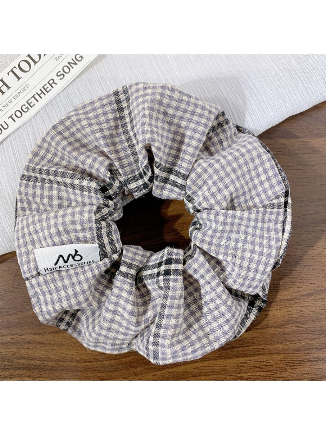 Gifty - Preppy Style Simple Plaid Scrunchie