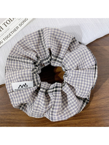 Gifty - Preppy Style Simple Plaid Scrunchie