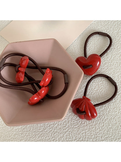 Gifty - Cute Red Fashion Hair Tie