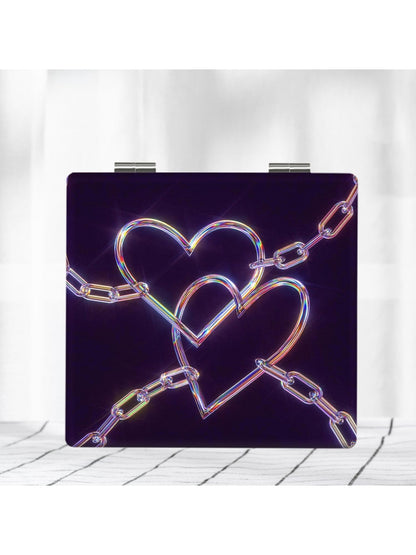 Mirroray - Heart Design Portable Folding Makeup Mirror