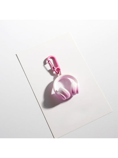 Keypus - Solid Color Headphone Shaped Keychain
