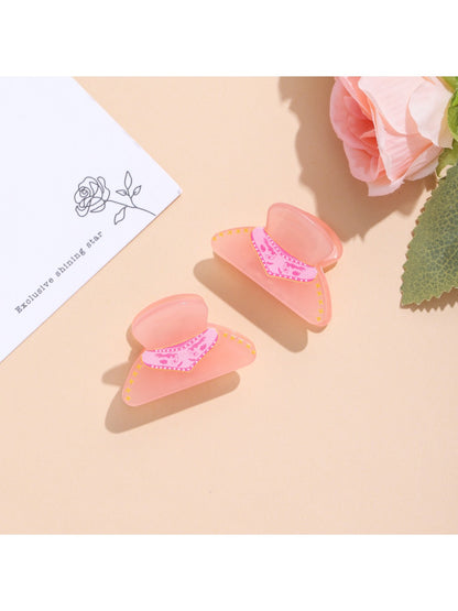 Beau - Pink Mini Triangular Hair Clip