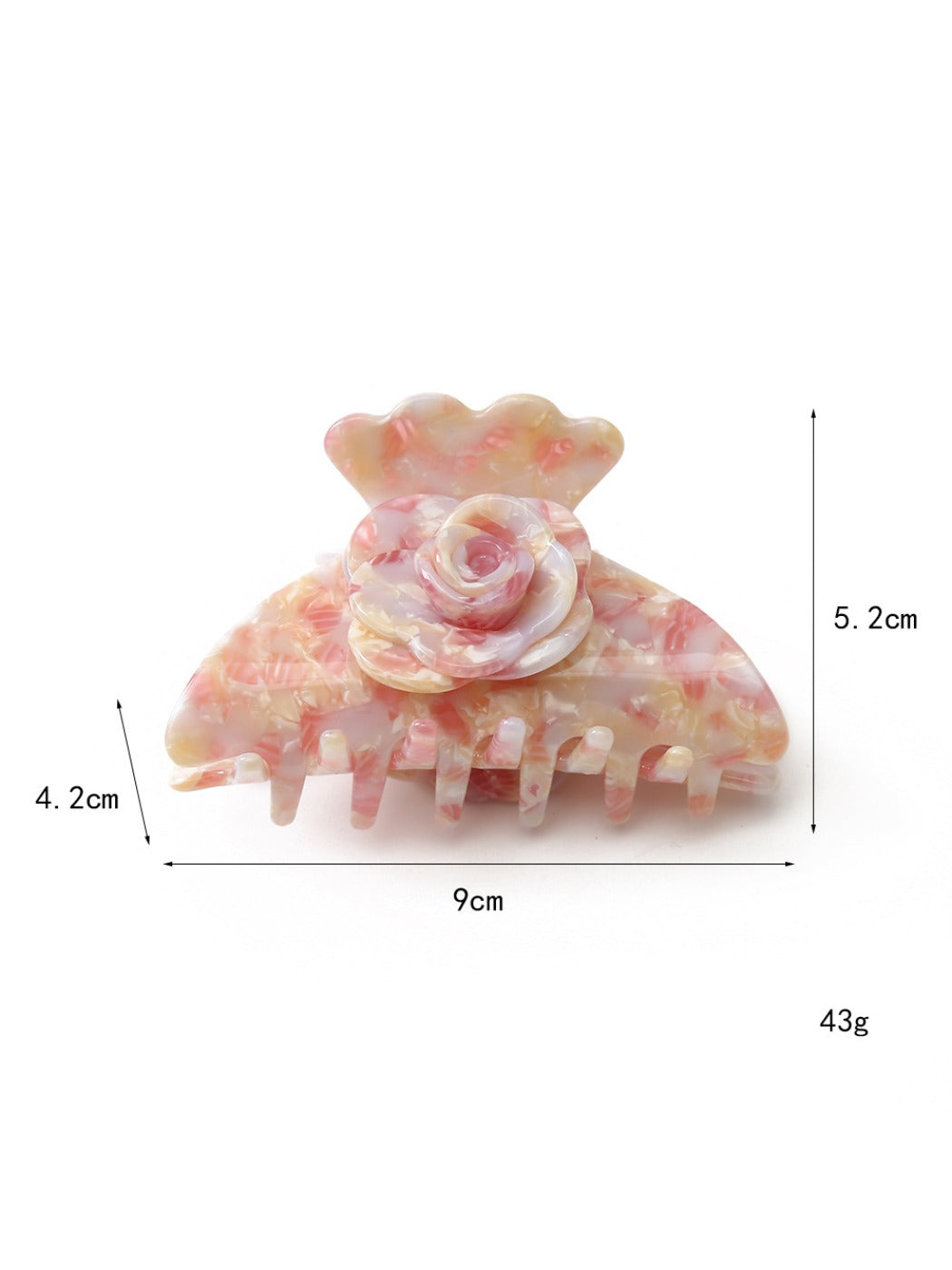 Beau - Acetate Rose Flower Shaped Hair Clip