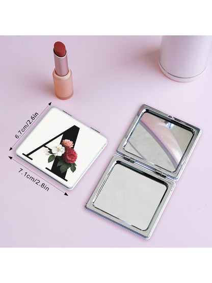 Mirroray - English Letter Floral Folding Makeup Mirror