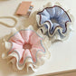 Gifty - Plaid Lace Trim Multi-Layer Scrunchie