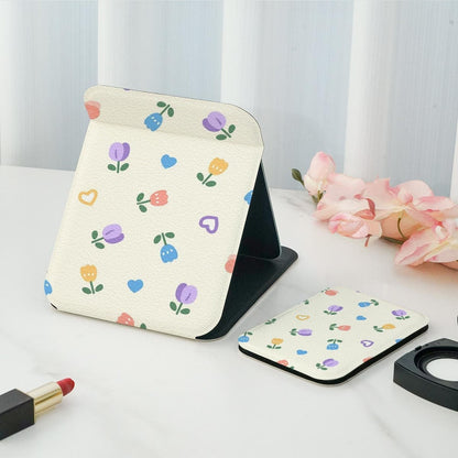 Mirroray - Printed Double-Sided Print Folding Makeup Mirror