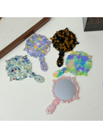 Mirroray - Fashion Pattern Hand-Held Mirror Portable