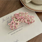 Beau - Openwork Flower Acetate Hair Claw Clip