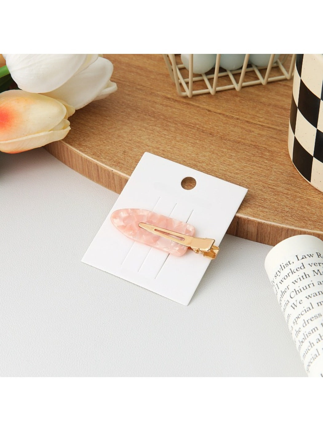 Beau - Elegant Pink Straight Hair Clip