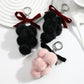 Keypus - Cute Bow Pom Pom Detail Keychain