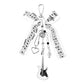 Keypus - Black and White Bow Music Charm Keychain