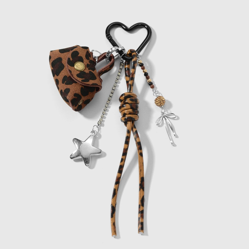 Keypus - Y2K Leopard Print Mini Keychain