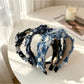 Gifty - Denim Look Knotted Bow Detail Headband