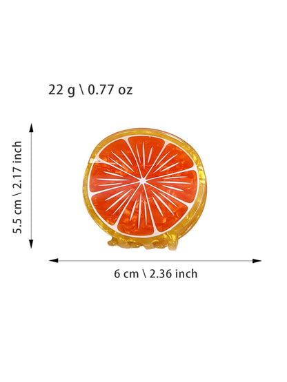 Beau - Round Fruit Slice PVC Claw Hair Clip