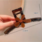 Beau - Glossy Flower Motif Acetate Hair Claw Clip