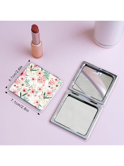 Mirroray - Floral Print Foldable Pocket Makeup Mirror