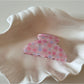 Beau - Pink Rose Patterned Hair Claw Clip