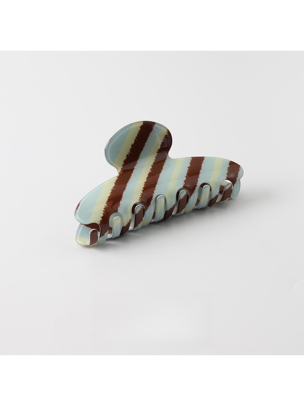 Beau - Retro Inspired Striped PVC Hair Claw Clip