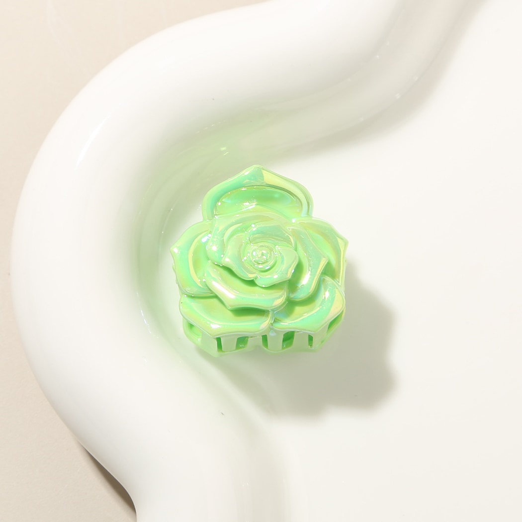 Beau - Sweet Rose Flower Gloss Finish Hair Claw Clip