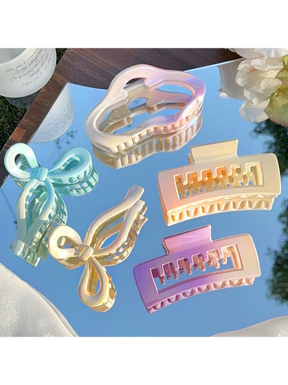 Beau - Gradient Plastic Square Shape Claw Clip