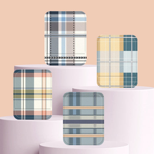 Mirroray - Plaid Pattern Folding Touch-Up Makeup Mirror