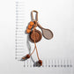 Keypus - Dark Colored Racket Shaped Keychain