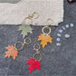 Keypus - Minimal Maple Leaf Bag Charm Alloy Keychain