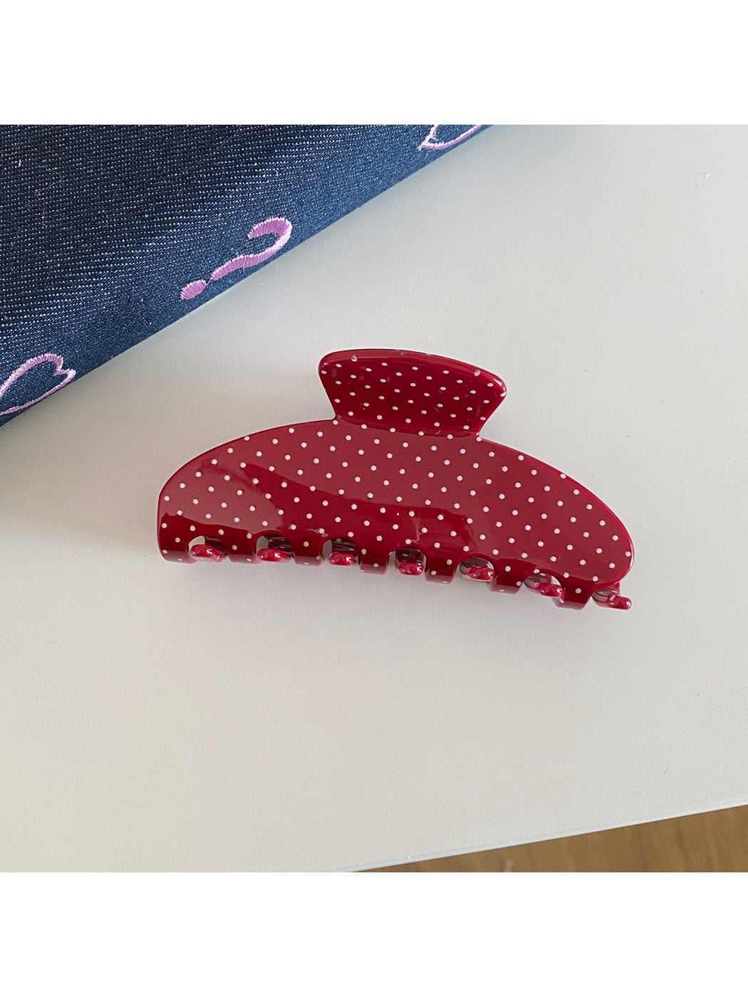 Beau - Fan Shape Decorative Acetate Fiber Claw Clip