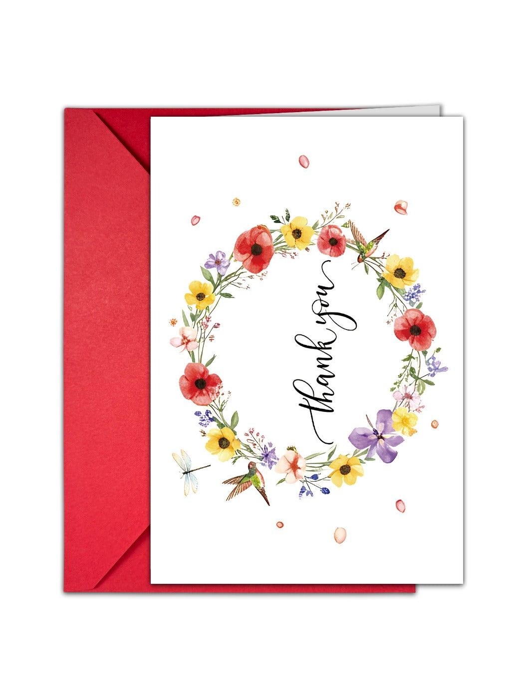 Carduria - Artistic Floral Thank You Greeting Card